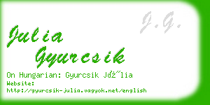 julia gyurcsik business card